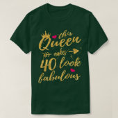 Vrouwen 40 jaar oude cadeautjes 40 en verbluffend  t-shirt (Design voorkant)