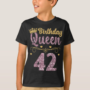 Vrouwen 42e Koningin Verjaardag 42 Jaar Tweeënveer T-shirt