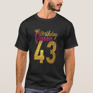 Vrouwen 43 jaar oud 1979 43e verjaardag koningin D T-shirt