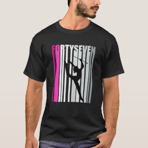 Vrouwen 47e Ritmische Gymnastiek Verjaardag Baton T-shirt