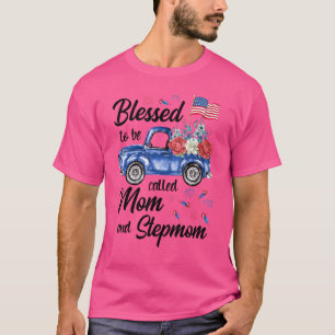 Vrouwen 4 juli Amerikaanse vlag Patriotic Blessed  T-shirt