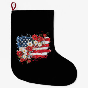 Vrouwen 4 juli bloem Amerikaanse vlag wilde bloeme Grote Kerstsok