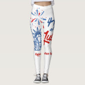 Vrouwen 4 juli Leggings (Voorkant)