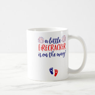 Vrouwen 4 juli Zwangerschapsaankondiging Shirt Co Koffiemok