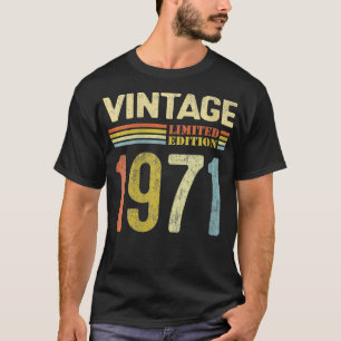 Vrouwen 50 jaar oude cadeautjes 1971 beperkte bew t-shirt