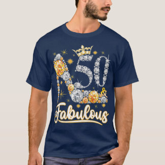 Vrouwen 50 jaar oude cadeautjes 50 en verbluffend t-shirt