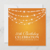 Vrouwen 50e verjaardag Sinaasappel mousserende ket Kaart (Achterkant)