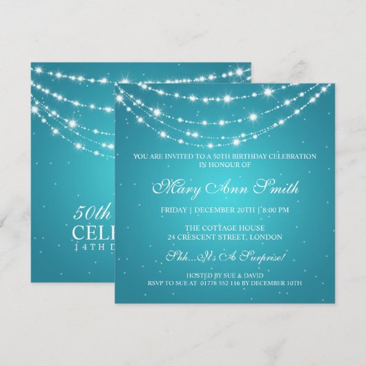 Vrouwen 50e verjaardag van de mousserende keten Tu Kaart (Voorkant / Achterkant)