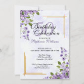 Vrouwen 50ste Verjaardag Party Bloemen Classic Ele Kaart (Voorkant)