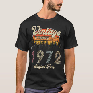 Vrouwen 52e verjaardag 1972 Sunset Letter Print T-shirt