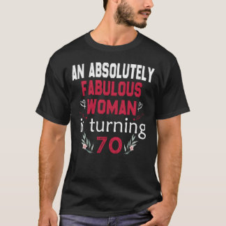 vrouwen 70e verjaardag 70 jaar vrouwen verjaardags t-shirt