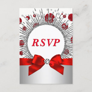Vrouwen 70e verjaardag RSVP Red Silver