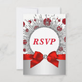 Vrouwen 70ste verjaardagsfeest RSVP Red Silver (Voorkant)
