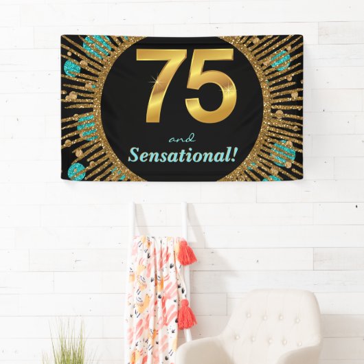 Vrouwen 75e verjaardag spandoek (Insitu)