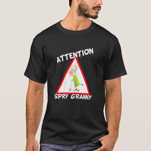 Vrouwen Aandacht Spry oma T-shirt (Voorkant)