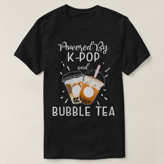 Vrouwen aangedreven door KPOP Boba tea bellenthee T-shirt (Design voorkant)