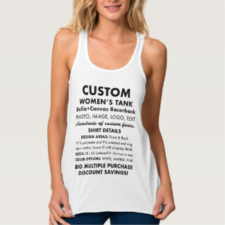 Vrouwen Aangepaste Gepersonaliseerde Classic Witte Tanktop