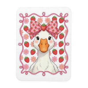 Vrouwen Aardbei Gans Zomer Boog Magneet