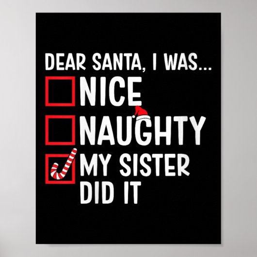 Vrouwen aardig stout mijn zus deed het sinterklaas poster (Voorkant)
