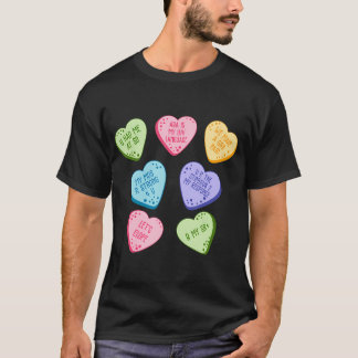 Vrouwen ABA Valentijn Hart Gedrag Toegepast Snoep  T-shirt