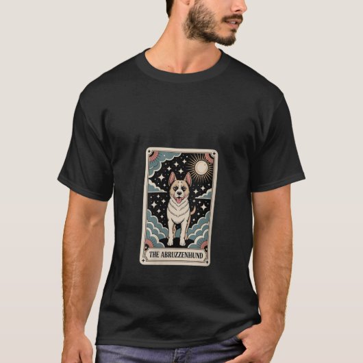 Vrouwen Abruzzanhund Tarot Kaart Retro Canine Funn T-shirt (Voorkant)