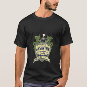 Vrouwen Absinth 1907 Alcohol Fairy Schedel Likeur  T-shirt
