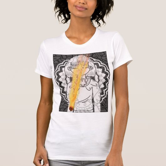 Vrouwen abstract blazen shirt asteroïde (Voorkant)
