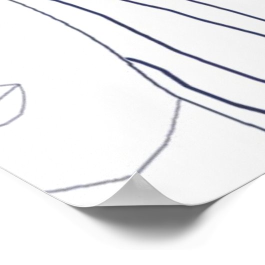 Vrouwen abstract Face Art Poster (Hoek)