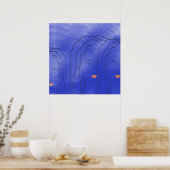 Vrouwen abstract gezichten kunst poster (Keuken)