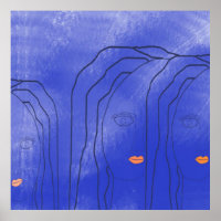 Vrouwen abstract gezichten kunst