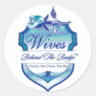 Vrouwen achter de badge ronde sticker