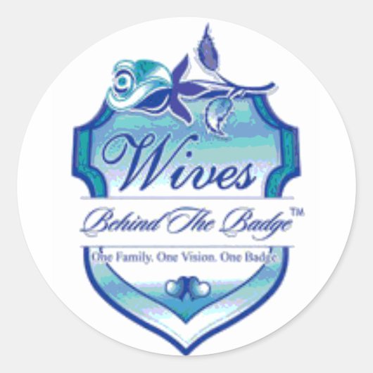 Vrouwen achter de badge ronde sticker (Voorkant)