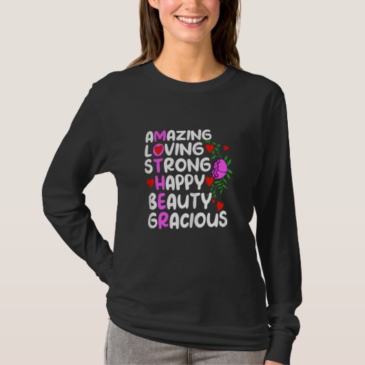 Vrouwen acrostichon Moeder Geweldig Liefhebbend St T-shirt (Voorkant)