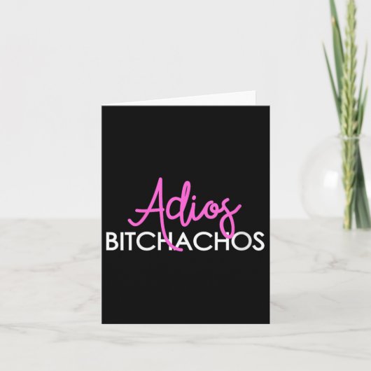 Vrouwen Adios Achos Vrouwen Mannen Funny Cinco de  Kaart (Voorkant)