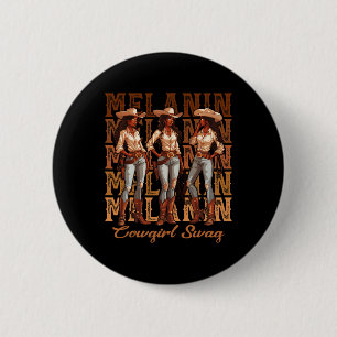Vrouwen Afrikaanse Melanine Cowgirl Swag Zwarte Ge Ronde Button 5,7 Cm