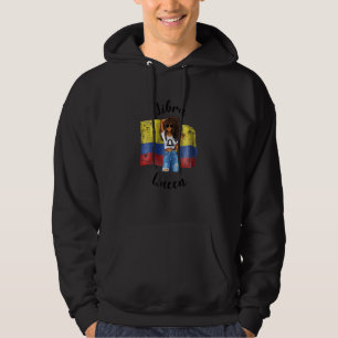 Vrouwen Afro Colombiaanse Weegschaar Koningin Afri Hoodie
