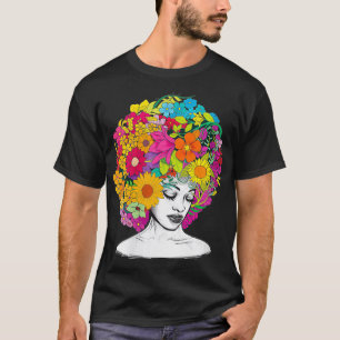 Vrouwen Afro Vrouwen Zwart koningin Afrikaans Amer T-shirt
