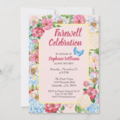 Vrouwen Afscheid pensioen Floral Kleurrijke Border Kaart (Voorkant)