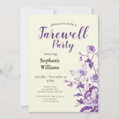 Vrouwen Afscheidsfeest Lavendel Wildflower Kaart (Voorkant)