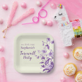 Vrouwen Afscheidsfeest Lavendel Wildflower Papieren Bordje (Feest)