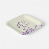 Vrouwen Afscheidsfeest Lavendel Wildflower Papieren Bordje (Gebogen)