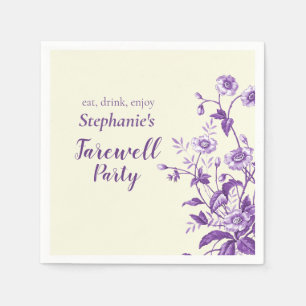 Vrouwen Afscheidsfeest Lavendel Wildflower Servet