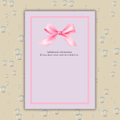 Vrouwen Afscheidsfeest Modern Elegant Pink Bow Kaart