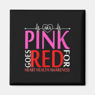 Vrouwen aka roze gaat rood voor de gezondheid van  magneet