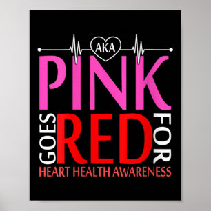 Vrouwen aka roze gaat rood voor de gezondheid van  poster