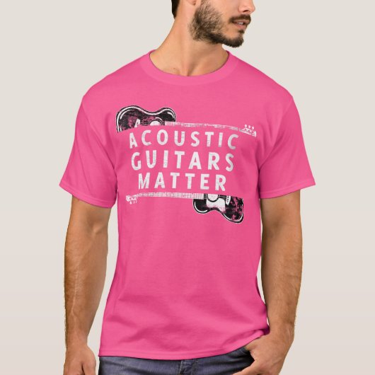 Vrouwen Akoestische Gitaar Speler Akoestische Gita T-shirt (Voorkant)