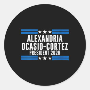 Vrouwen Alexandria Ocasio Cortez voor President 20 Ronde Sticker