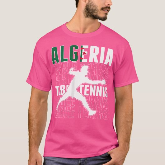 Vrouwen Algerije Tafeltennis Fans Jersey Algerian  T-shirt (Voorkant)