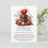 vrouwen alleen Valentijn's Brunch Uitnodigen Kaart (Staand voorkant)