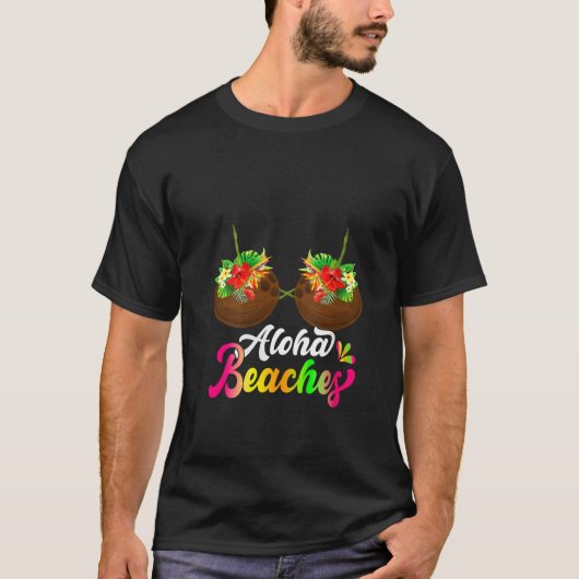 Vrouwen Aloha Stranden Funny Summer Humor Coconut  T-shirt (Voorkant)